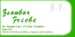 zsombor friebe business card